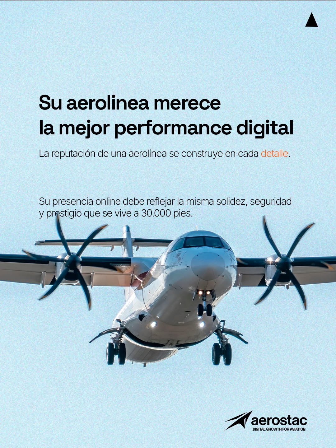 Aeronave en vuelo — solución para generar leads de charter