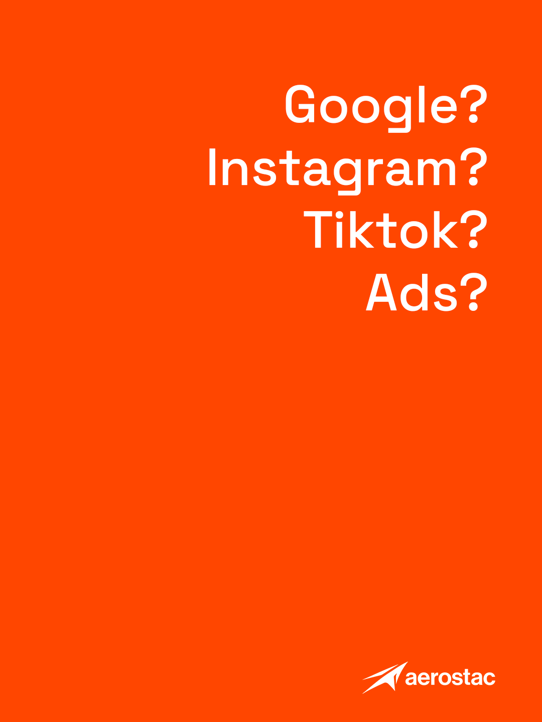 Digital advertising channels: Google, Instagram, TikTok and Ads