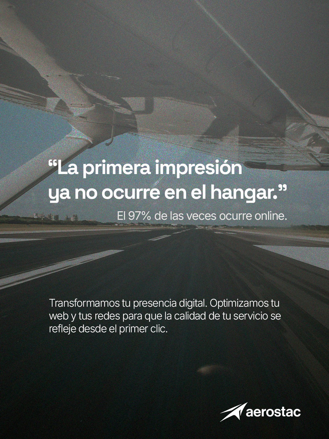 Runway seen from an aircraft — marketing for air tourism